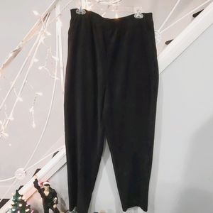 Black velvet pants